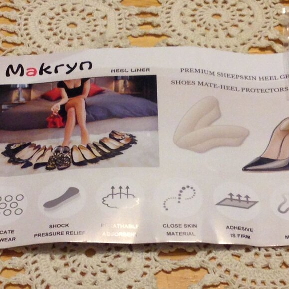 Sheepskin heel liners / heel grips / heel protectors - Picture 5 of 6